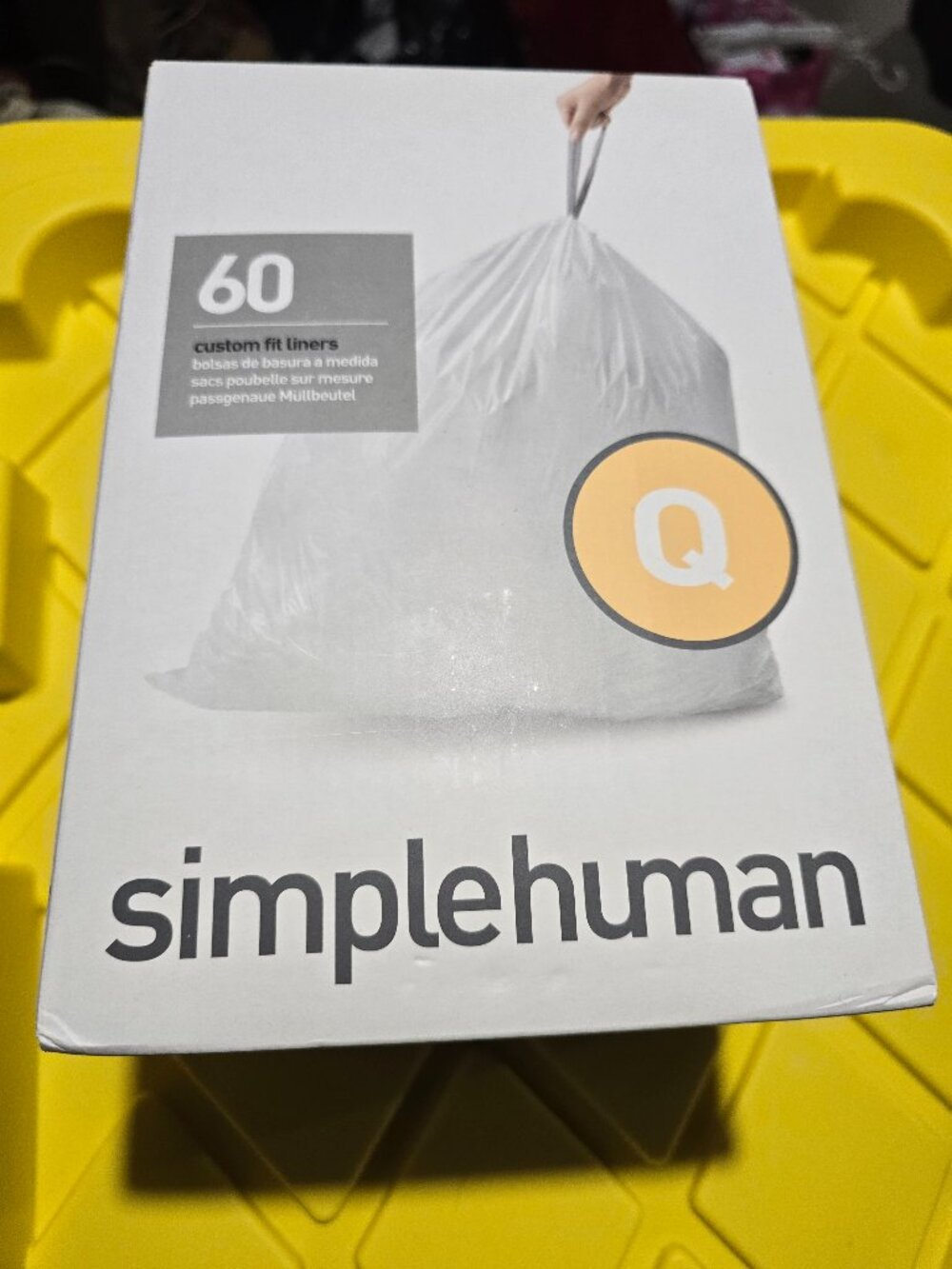 Simplehuman Custom Fit Trash Can Liners, Code Q (60 Count) NEW NIB